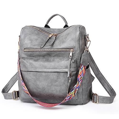 Image of Women's Fashion Backpack Purse for Women Leather Multipurpose Design Ladies Shoulder Bag Travel bag Satchel Handbags