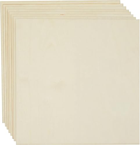 Bright Creations Tableros finos de madera contrachapada, paneles de madera para pintar y grabar, tableros de madera de abedul sin terminar para