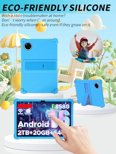 Coque silicone DOOGEE Tab A9+ 11" 2025 azur avec support