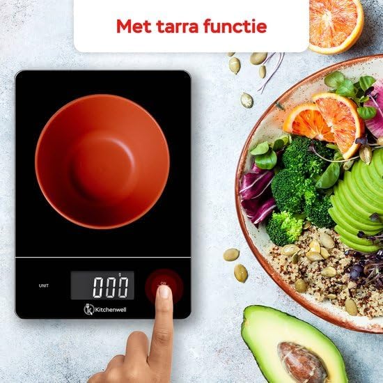 Kitchenwell Scale Tare function in use