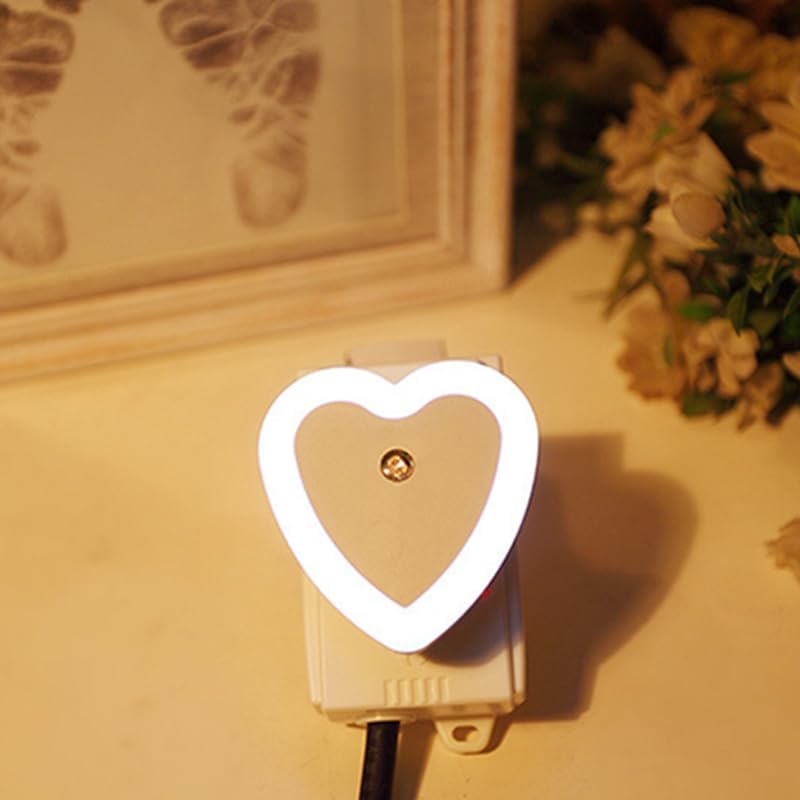 iBetterLife Sensor LED Night Light - Plug into Wall Smart Nightlight, Mini Dream Bed Heart Lamp for Kitchen, Bedroom, Bathroom, Toilet, Stairs, Hallway Corridor, Nursery for Adult Kids, Daylight White