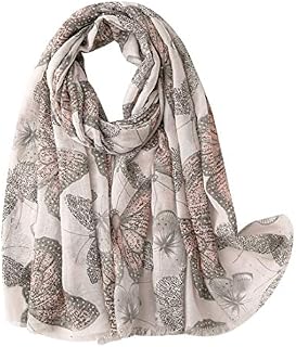 FAIRYGATE Fashion Scarfs for Women Ladies Butterfly Print Long Floral Neck Scarves Shawl Wrap Stole for Her Gifts