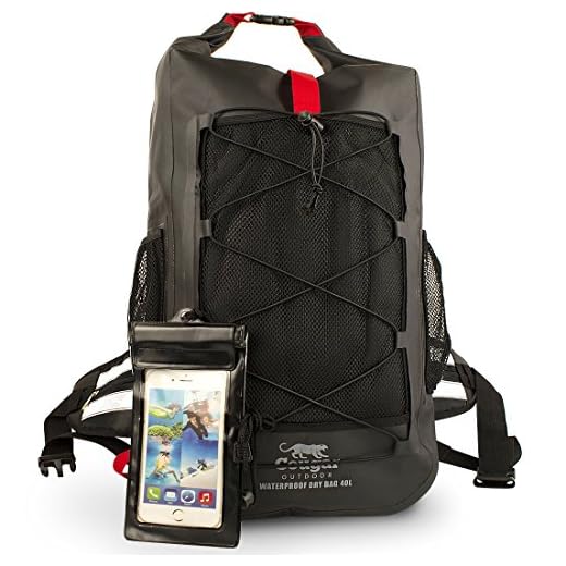 Cougar Outdoor, zaino impermeabile "Waterman", borsa impermeabile resistente, grande borsa da 40 l, ideale per escursioni, kayak e sport acquatici