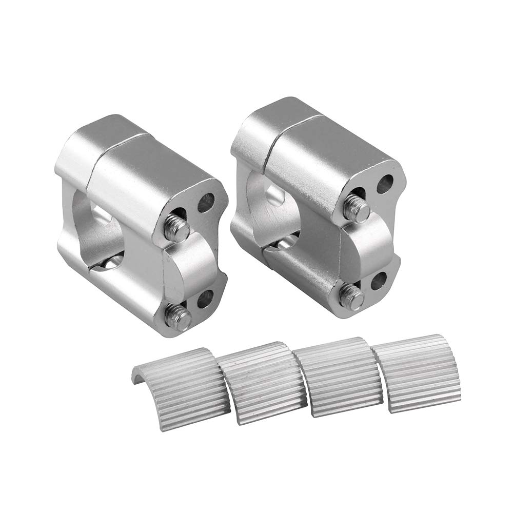 Rehausseurs universels de Barre de Guidon de Moto Riloer pour 7/8 "11/8" 22mm/28mm, rehausseurs de Hauteur de Conduite Confortables, Argent