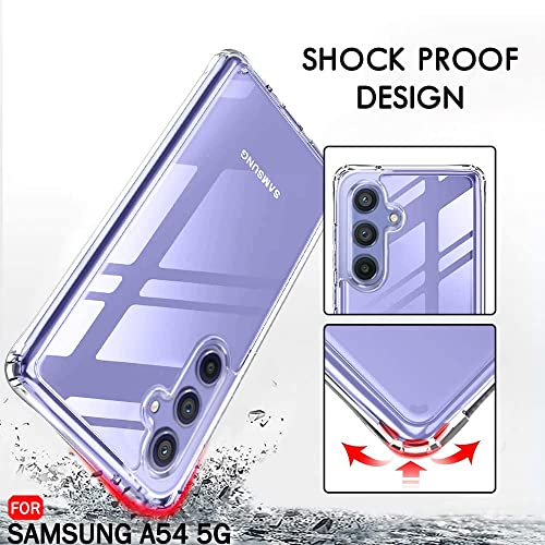 Image of COVERBLACK Soft Rubber Silicon Clear Back Cover Compatible Model for Samsung Galaxy A54 5G - Transparent