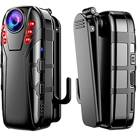 BOBLOV L02 Mini Camera, 1080P Full HD 32GB Small Body Camera , Infrared Night Vision Wearable Camera Video Recorder Dash Cam with Loop Recording Time Stamps 125 Degrees Wide Angle Camcorder Cover