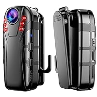 BOBLOV L02 1080P Night Vision Small Camera,64G Full HD Body Camera with Loop Recording Time Stamps 125 Degrees Super Wide Angle Camcorder for Lecture/Hiking/Travel/Meet (64GB)