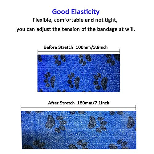 Zelfklevend verband, 8 Rolls Cohesive Bandage Elastische Zelfklevende Bandage Huisdier Wikkel Bandage Tape Voor Dieren… - Image 4