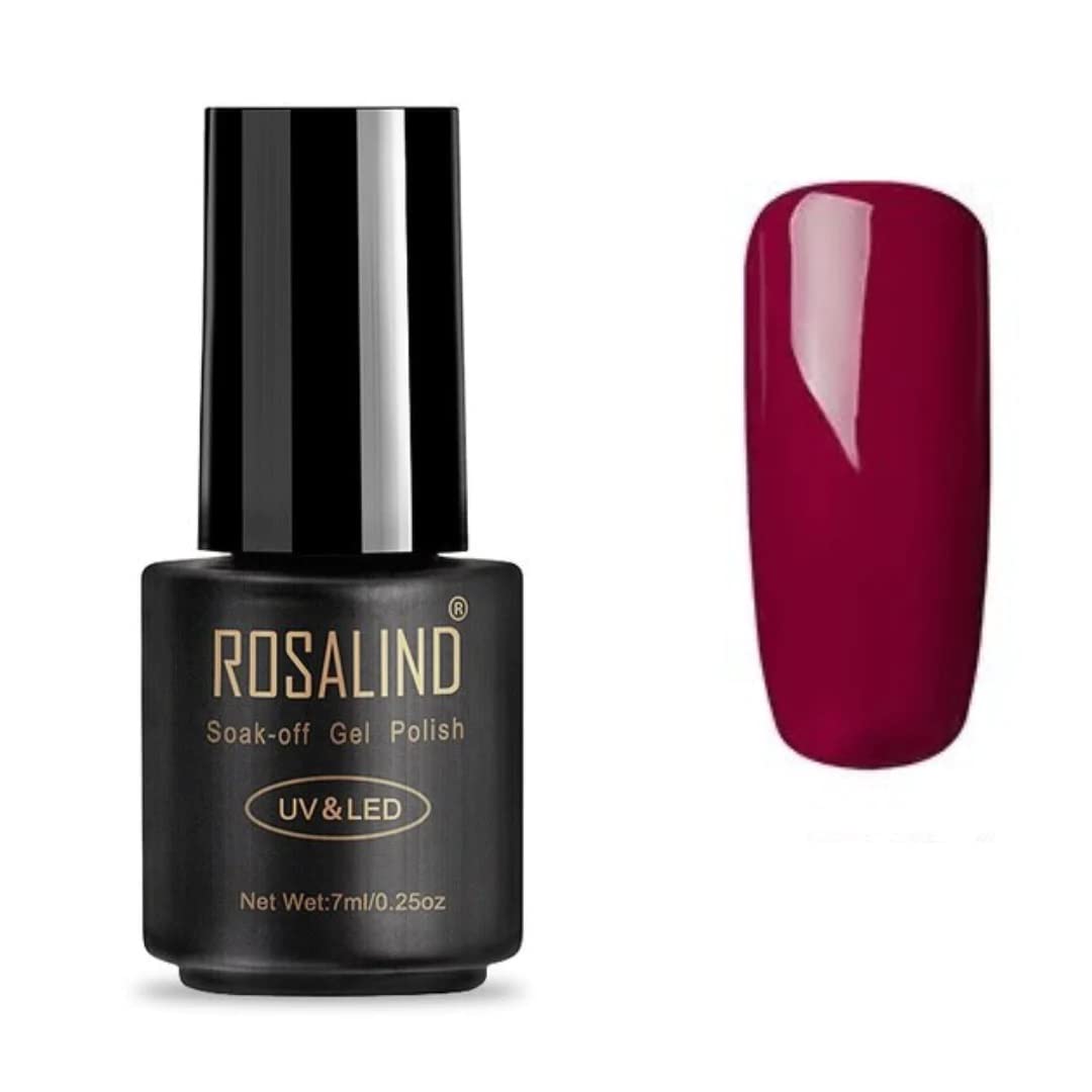 ROSALIND Gel Nail Polish UV LED Nail Polish Nail Manicure Long Lasting Nail Art Color Gel Need UV Lamp to Cure UV Gel Polish (7ml-2561)