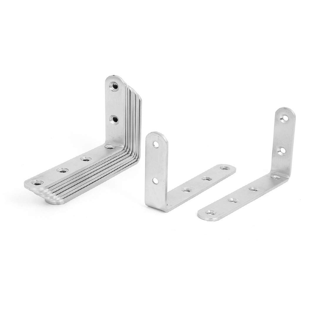 New Lon0167 Supporti per In primo piano mensole efficacia affidabile a forma di L in acciaio inossidabile 125mmx75mmx3mm 10 pz(id:d39 eb a3 4aa)