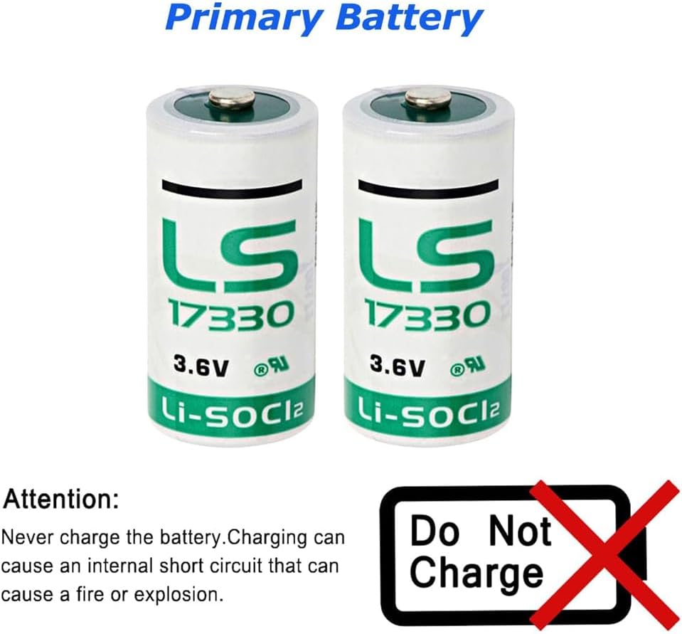 (20-Pack) LS17330 2/3 A Size Battery LS 17330 2100mAh Lithium Thionyl Chloride (Li-SOCl2) Battery, Non-Rechargeable