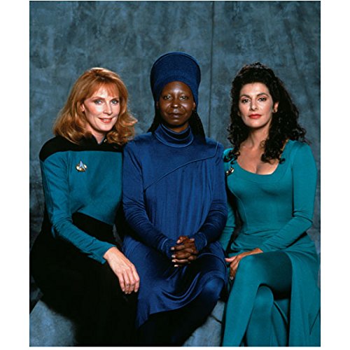 Whoopi Goldberg as Guinan Seated with Dr. Crusher and Counselor Troi 8 x 10 Inch Photo Whoopi Goldberg as Guinan Seated with Dr. Crusher and Counselor Troi 8 x 10 Inch Photo
