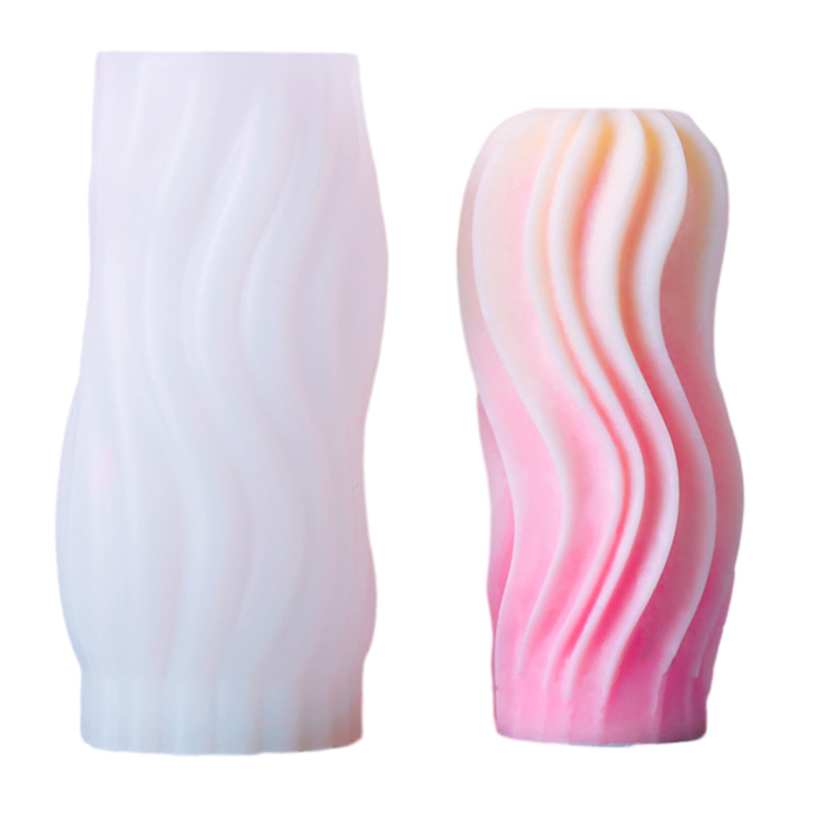Alksubbm 3D Cylinder Mold Silicone Cake Resin Molds 3D Art Wax Making Soap Cylinder