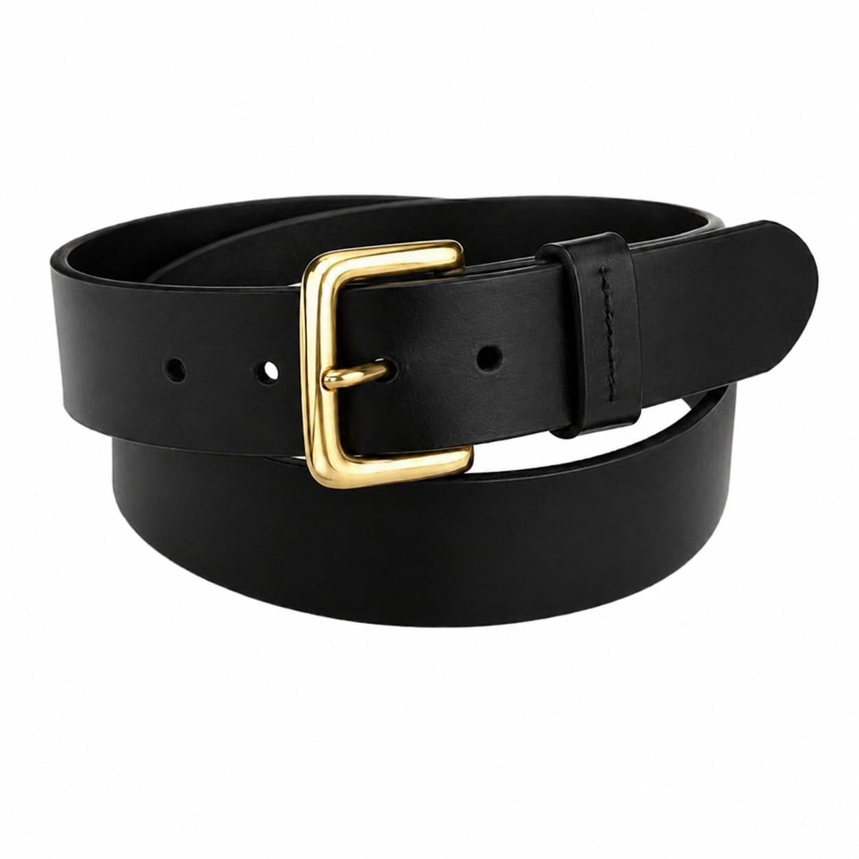 craft by universal Premium Genuine Leather Belt for Men with Solid Brass Buckle (Same as Shown) | Formal & Casual Durable Waist Belt | Adjustable Fit | Black & Brown-picture-28