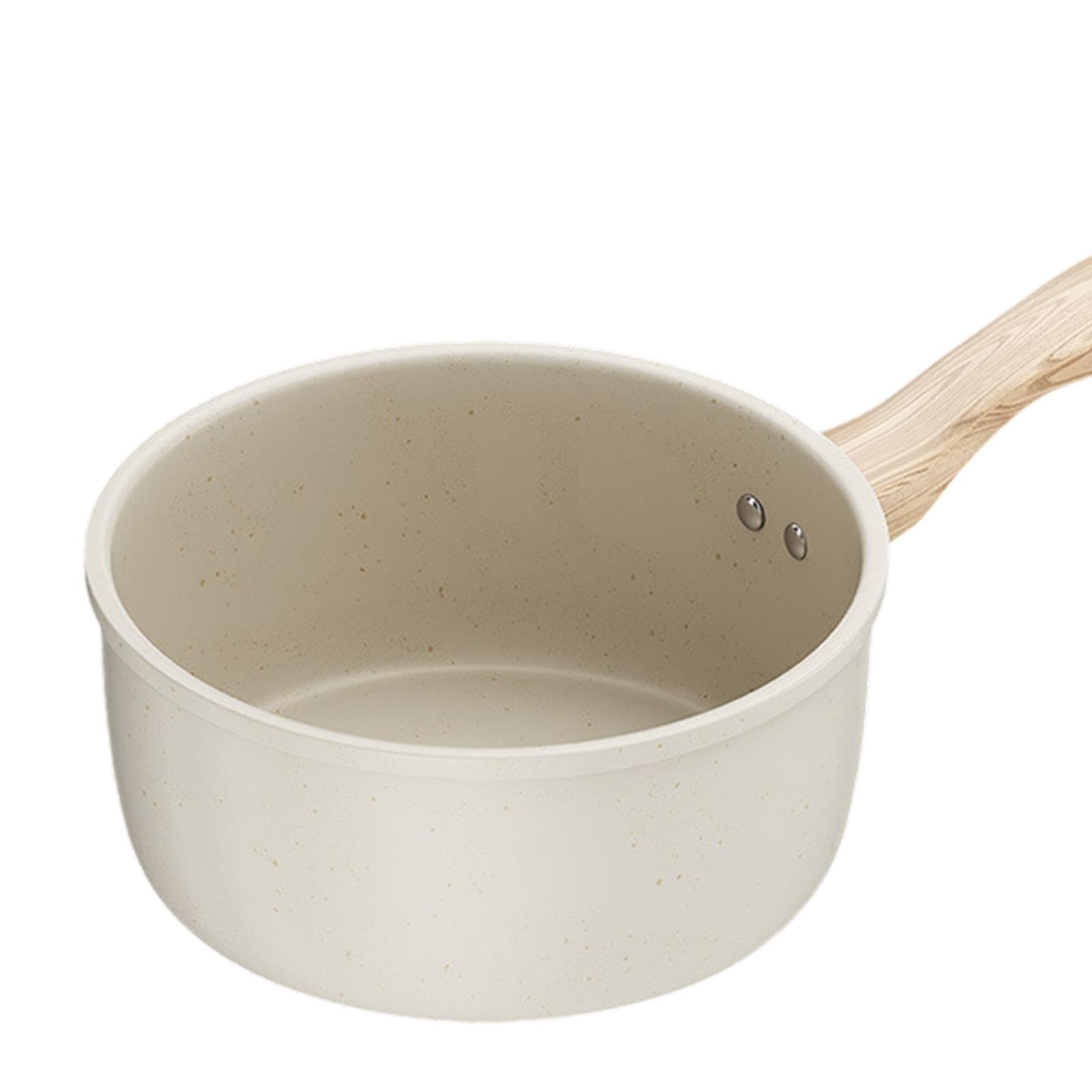 Pentola per Latte, Pentola per con Manico Lungo, Multiuso, Antiaderente, Piccola, Pentola per Zuppa, per Fornelli, Hotel, Induzione, Campeggio, 16 Cm Senza