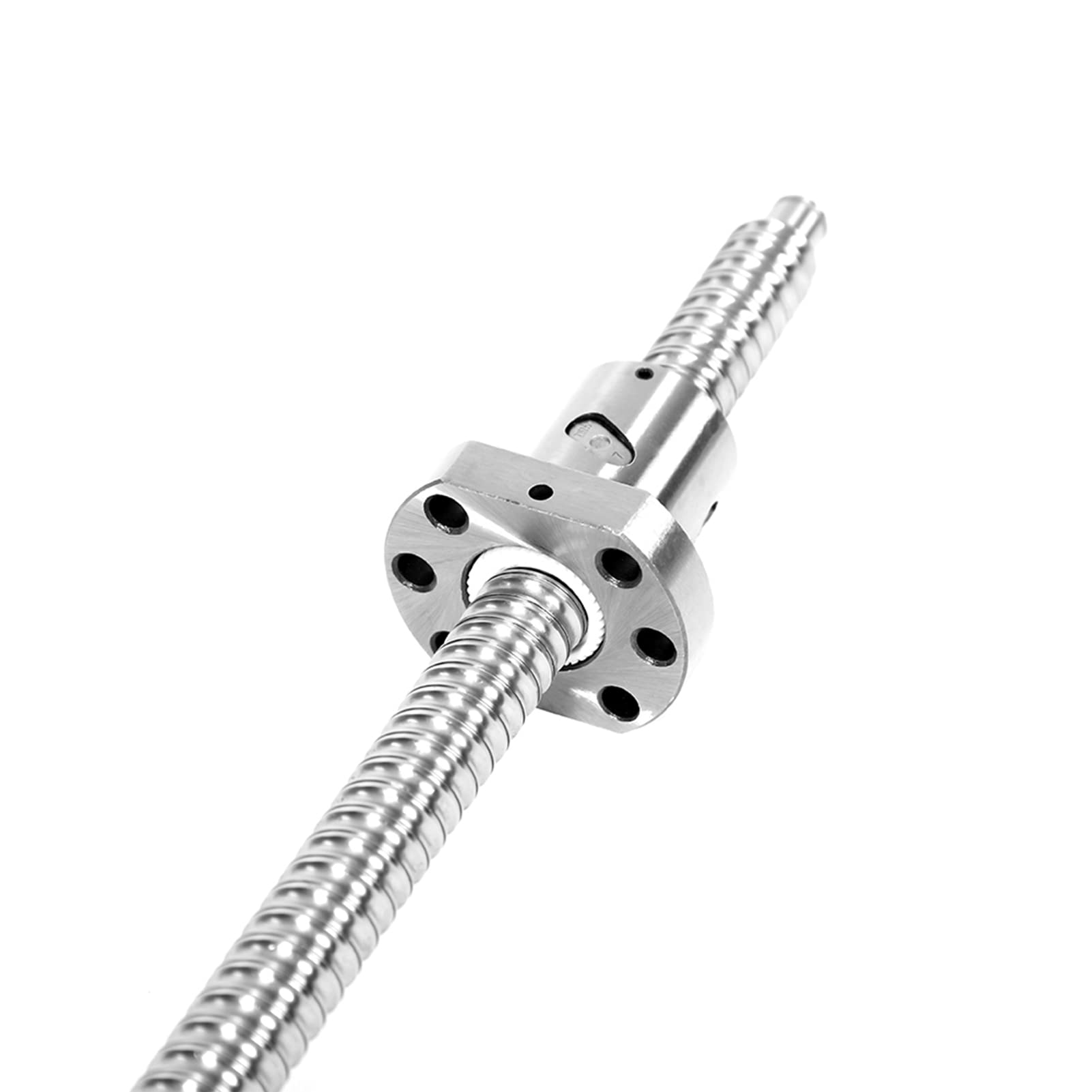 SFU1605 1000mm Rolled Ballscrew Ballnut Anti Backlash Without Side End Supports, Long Service Life Time Due to Low Friction Low Noise No Stick slip Effect