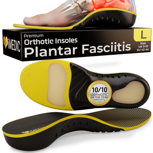 iMedic Plantillas Ortopédicas para Fascitis Plantar, Talla L UK 9-10