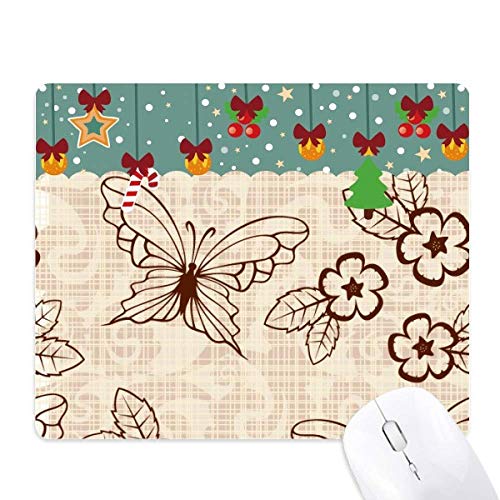 Tapis de souris vintage papillon fleurs caoutchouc jeu de bureau