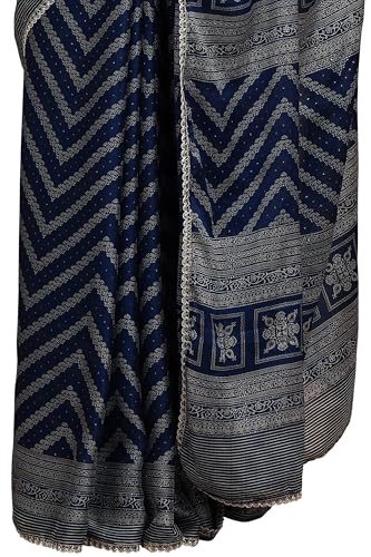 Image of MIRCHI FASHION Women Saree Leheriya Print Chiffon | Lightweight Traditional Sari for Farewell and Wedding Ceremonies with Unstitched Blouse Piece