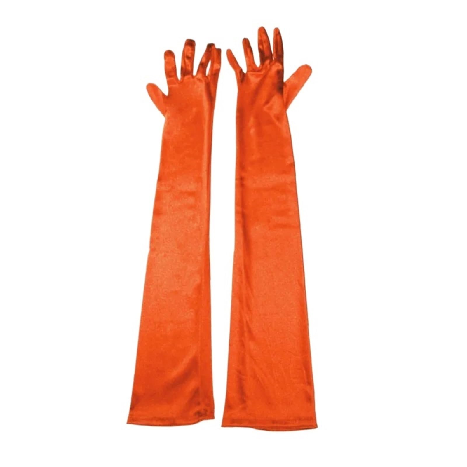 2 paia di guanti formali da sera for feste donna, ballo for, in raso, tinta unita, con dita lunghe, for eventi Per Feste E Balli