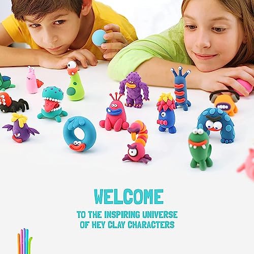 HEY CLAY Forest Animals Set - Colourful Modeling Air Dry Clay for Kids - Air Dry Clay Kit 15 cans and sculpting tools with Fun Interactive Instructions App 7 51tQ8SJD+7L. AC