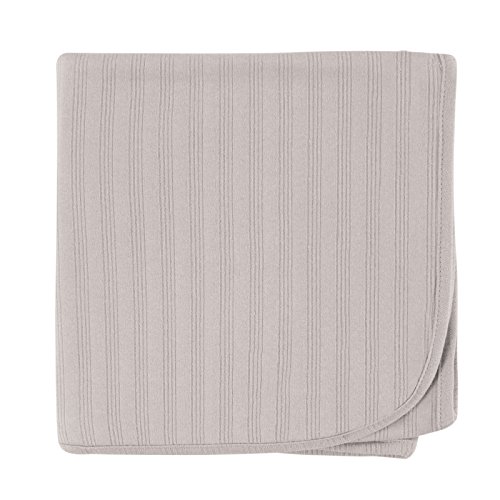 Image of Touched by Nature Unisex Baby Organic Cotton Swaddle, Receiving and Multi-purpose Blanket, Gray, One Size