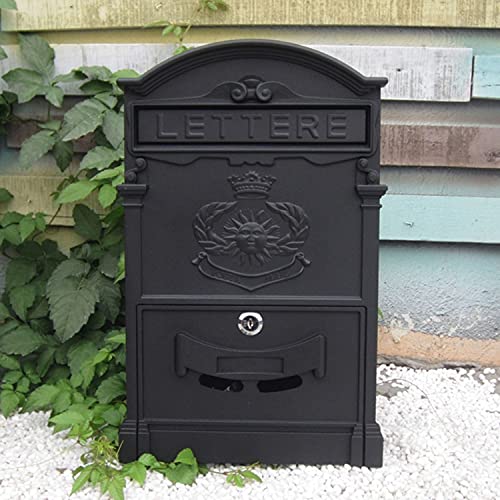 Boîte aux lettres murale vintage en aluminium durable et sécurisée