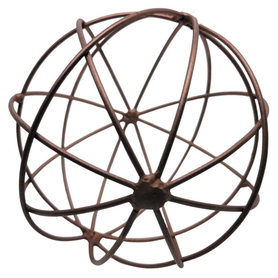Audrey's Woven 5 inch Copper Color Metal Decorative Orb Decor Balls Accent Bowl Spheres Art