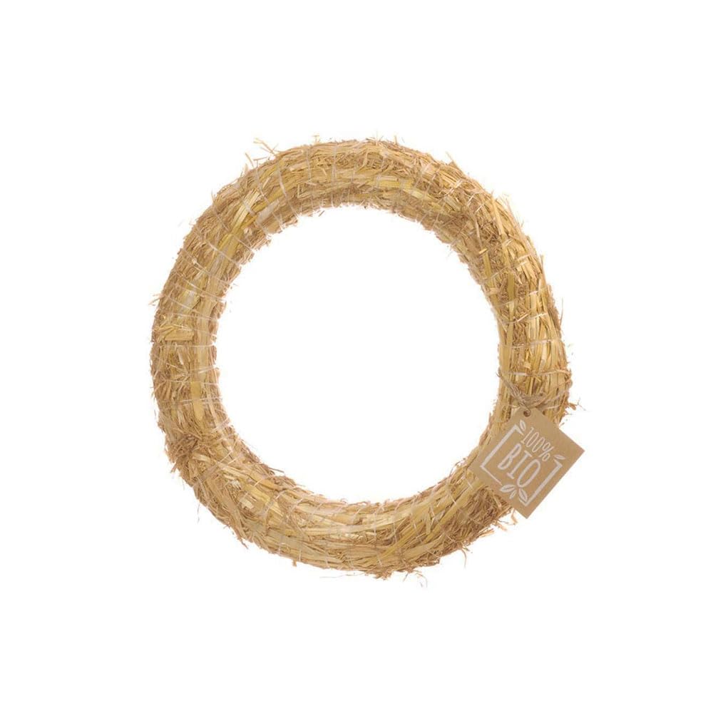 Floristrywarehouse Yellow Bio Natural Straw Wreath Base 30Cm/12 Inch Outer Diameter