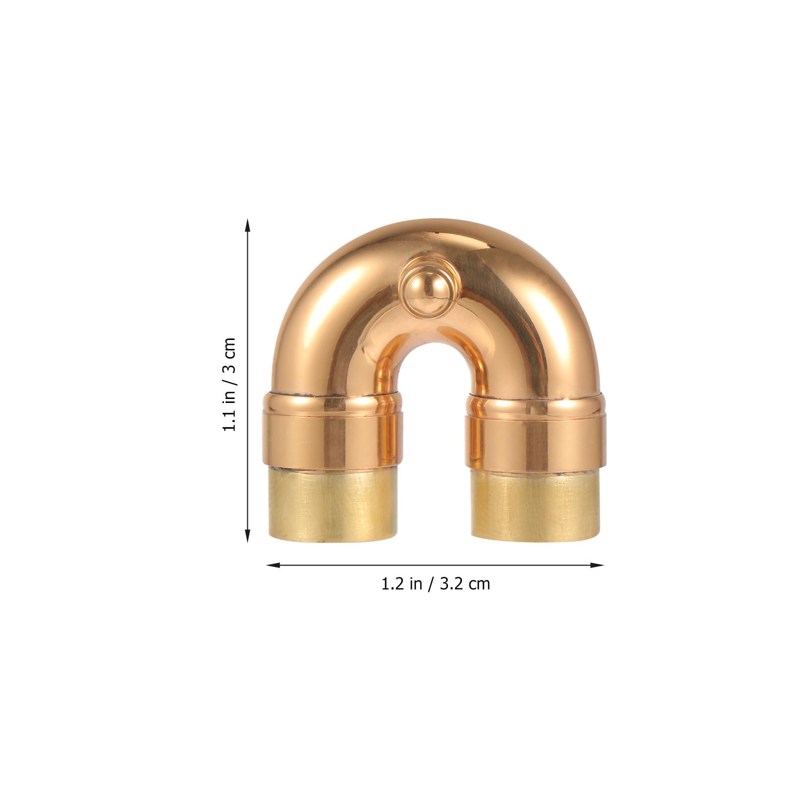 STOBAZA Col de Trompette Petit Coude Doré en Laiton, Accessoire de Remplacement pour Instrument de Musique, Tube Réglable, pour Entraînement des Musiciens