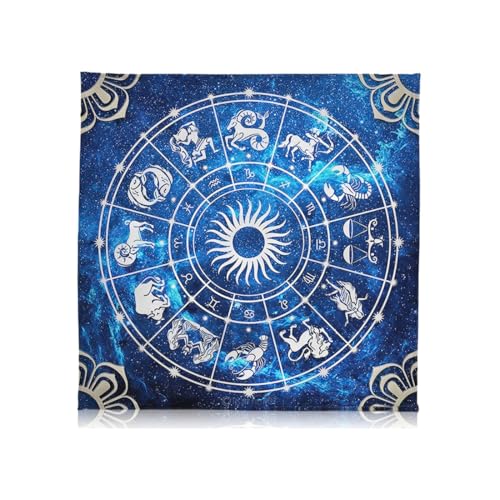 LQIOACU 1 Stück Altar Zubehör, Esoterik Deko, Tarot-Tuch, Altartuch für Rituale, Esoterik Zubehör, für Tarotkarten & Pendel, 49x49cm