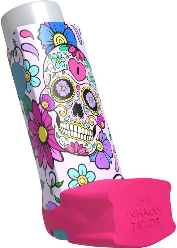 The Inhaler Tailor Inhaler Holder Sleeve | Day of The Dead Ventolin