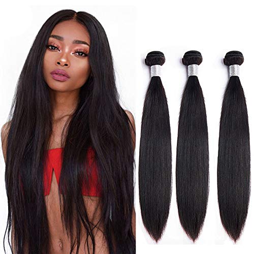 Human Hair Bundles Virgin Hair Straight Hair Bundles Real Hair Extension Natural Black Hair Bundle Remi Hair Bundles 18 20 22 Inch 300g 3 Bundles