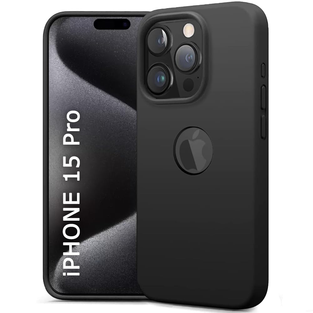 TheGiftKart Genuine Liquid Silicone Back Cover Case for iPhone 15 Pro | Soft Micro-Fibre Lining Inside | Camera Protection Bump | Shockproof Back Cover Case for iPhone 15 Pro (Silicone, Black) (B0CMQRXNTZ) Amazon Price History, Amazon Price Tracker