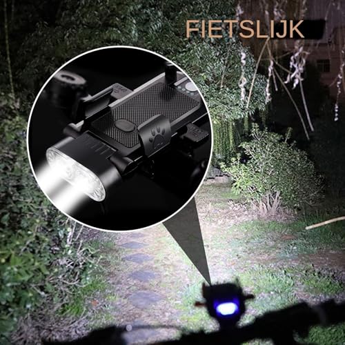 Feu à cycle LED rechargeable avec klaxon étanche pour vélo VTT