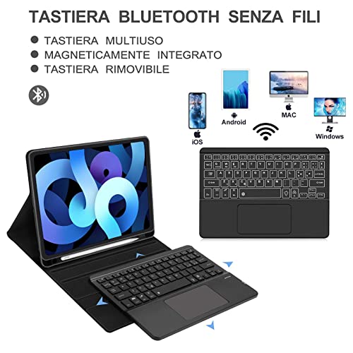 D DINGRICH Custodia con Tastiera Trackpad per iPad...