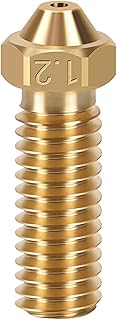 lanema Bocal de vulcão de latão para impressoras 3D Hotend 0,4 mm 0,6 mm 0,8 mm 1,0 mm 1,2 mm 1,5 mm bocal Rapido Hotend CHC impressora 3D bocal de extrusão de latão