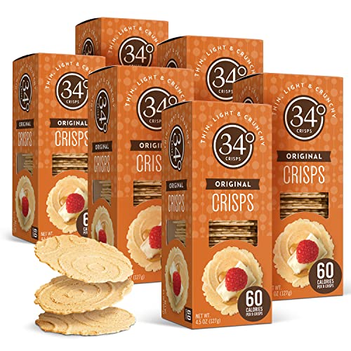 34 Degrees Crisps | Original Crisps | Thin, Light & Crunchy Crisps, 6 Pack (4.5oz each) - image 1