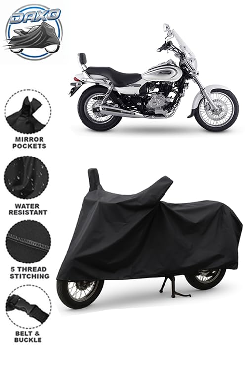 Image of Daxo Waterproof Bike Cover for Bajaj Avenger Cruise 220 | All Weather Protection from Rain, Dust, UV Rays & Scratches with Mirror Pockets & Buckle Belt | Avenger Cruise 220 Bike Cover