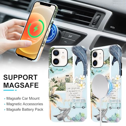 Coque iPhone 12 antichoc MagSafe design baleine italienne - 5