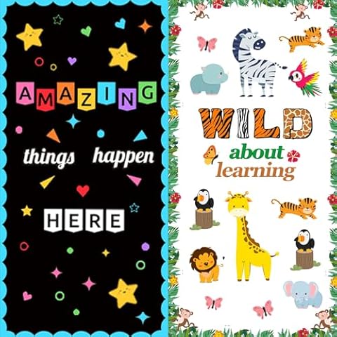 LioNergy Classroom Bulletin Board Decoration Set Welcome Bulletin Board Wall Door Decor for Kindergarten Preschool Elementary Middle School Cover