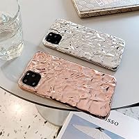 Tybiky Kompatibel with iPhone 13 Pro Hülle, Elektronische Beschichtung Gliter Tinfoil Wasserwelligkeit Handyhülle, Weiche TPU Fallschutz rutschfeste Kratzfest Langlebige Hüllen, Rotgold – Ansicht 2
