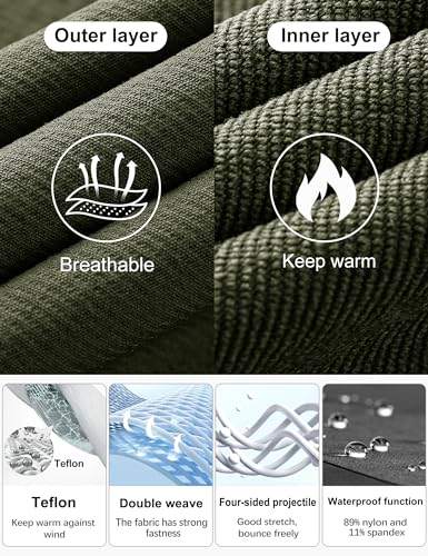 FREE SOLDIER Men's Tactical Water Repellent Ripstop Cargo Work Pants Men Hiking Nylon Spandex Trousers with 8 Pockets2