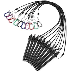 Harloon MUA-Harloon-167 Leinenstift mit Karabinerhaken, Schwarz