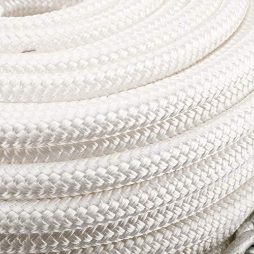 image for NovelBee 3/8 Inch x 100 Feet Double Braid Nylon Rope with 1/4 Inch x 1