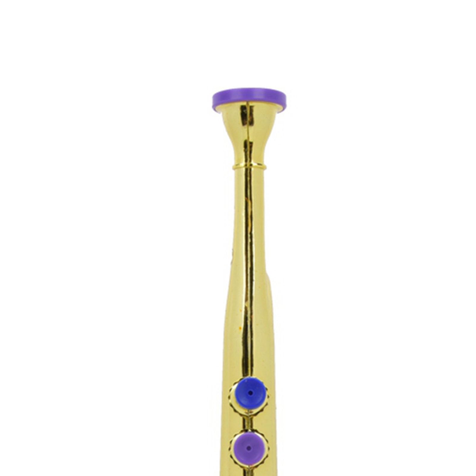 AUNMAS Kindertrompete, Goldene Beschichtete Kindertrompete, Vorschulmusikspielzeug, Oberflächenspaß, Vorschulinstrumente, Musikspielzeug, Kunststoffhorn, Trompete,