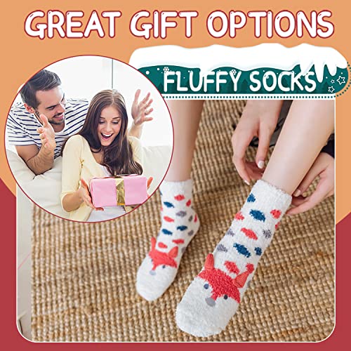 Image of ProEtrade Fuzzy Socks for Women Teen Girls Fluffy Christmas Cozy Slipper Cabin Soft Winter Warm Fleece Socks