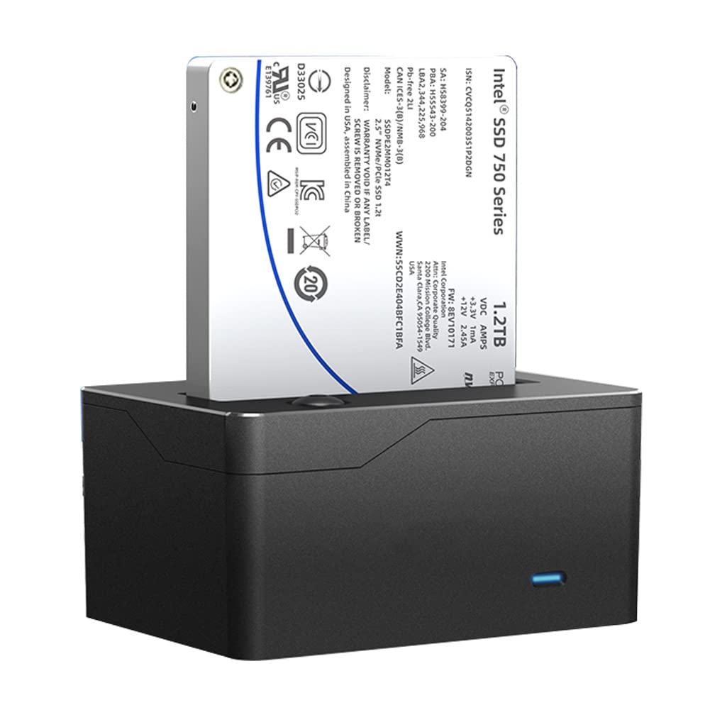 ISHEEP 2.5-inch U.2 PCIE NVME SSD to USB3.0 Hard Drive Enclosure Adapter, Duplicator Docking Station. K208U