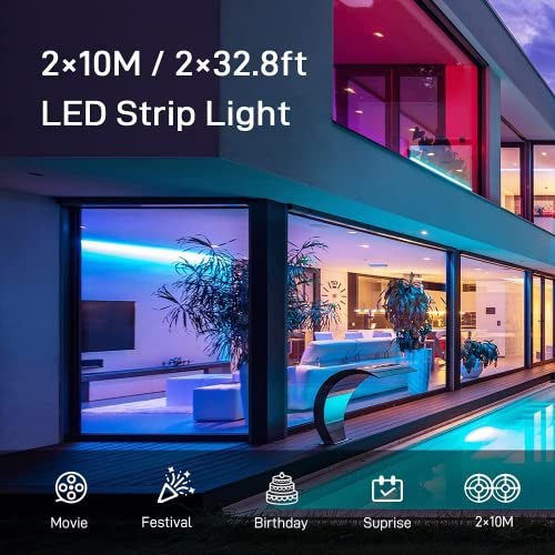 20M Striscia LED, COOLAPA RGB Strisce LED, Led