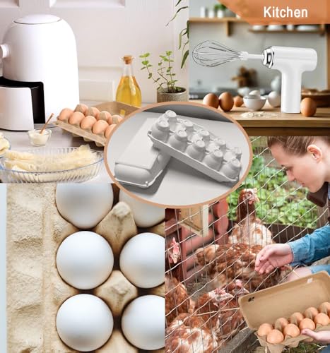 WOOGCSGO Eierkartons 10er Pappe, 20 Stück Eierschachtel, Eierschachteln 10er pappe mit Deckel, Im Bund je 20 Stk, Biologisch Abbaubar Eierschachteln für Eier (Weiß)